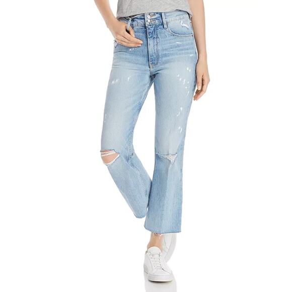 FRAME Womens Heritage Sylvie Kick Boot Raw-Edge Jeans in Stunt 27 - Picture 1 of 7